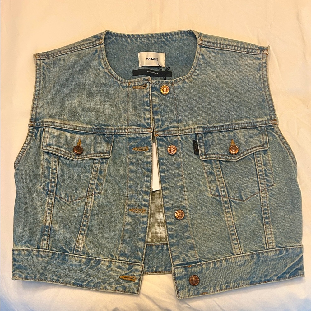 Haikure NWT Judy cropped denim vest